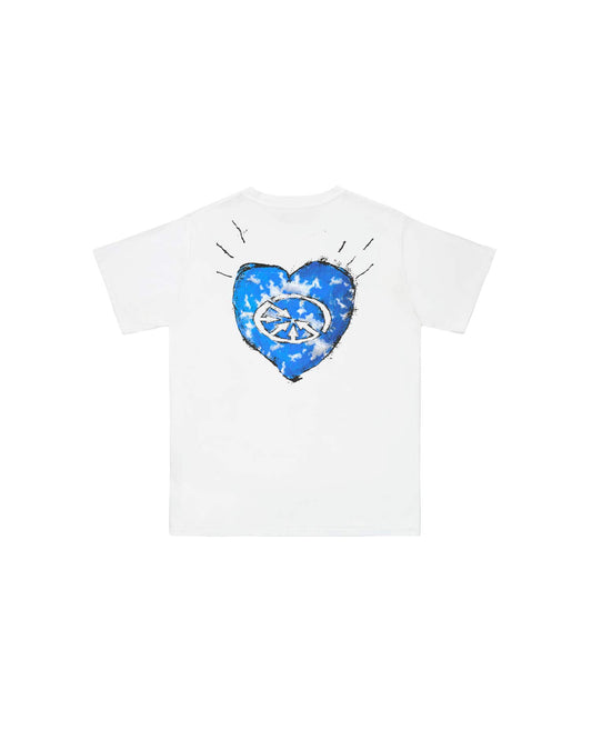 Cloudy Heart White Tee