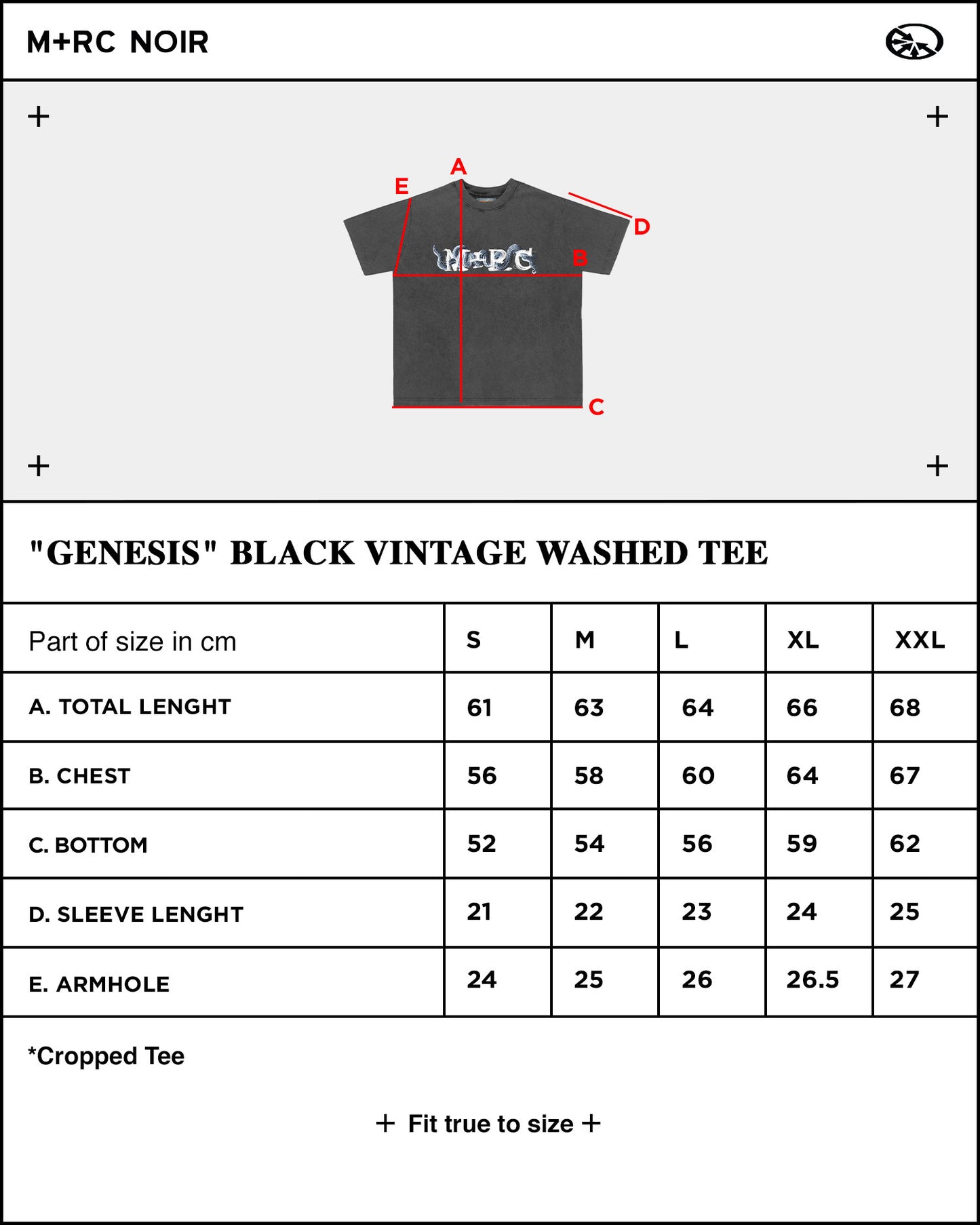 "Genesis" Black Vintage Washed Tee