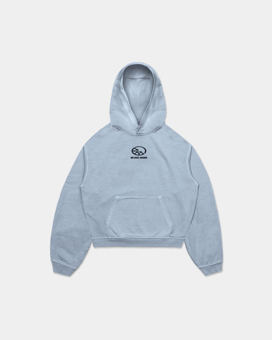 "Eclipses" Dusty Blue Hoodie - mrcnoir