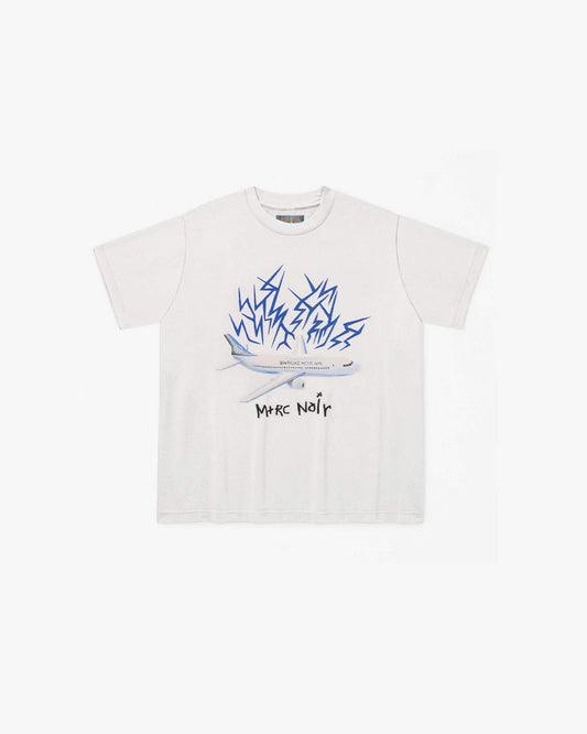 "Marché Noir Air" White Tee - mrcnoir