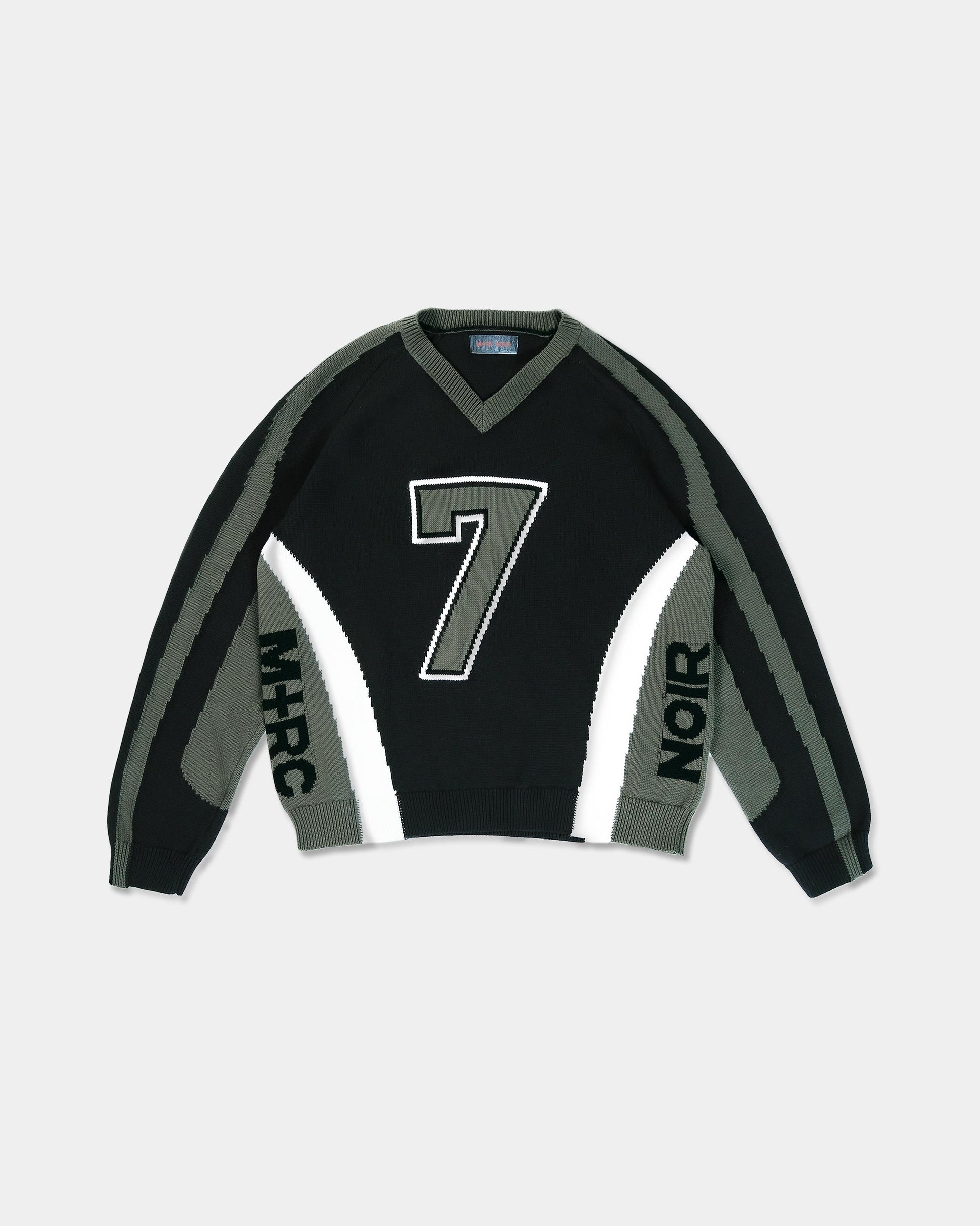 "Seven Lives" Football Knitted Sweater - mrcnoir