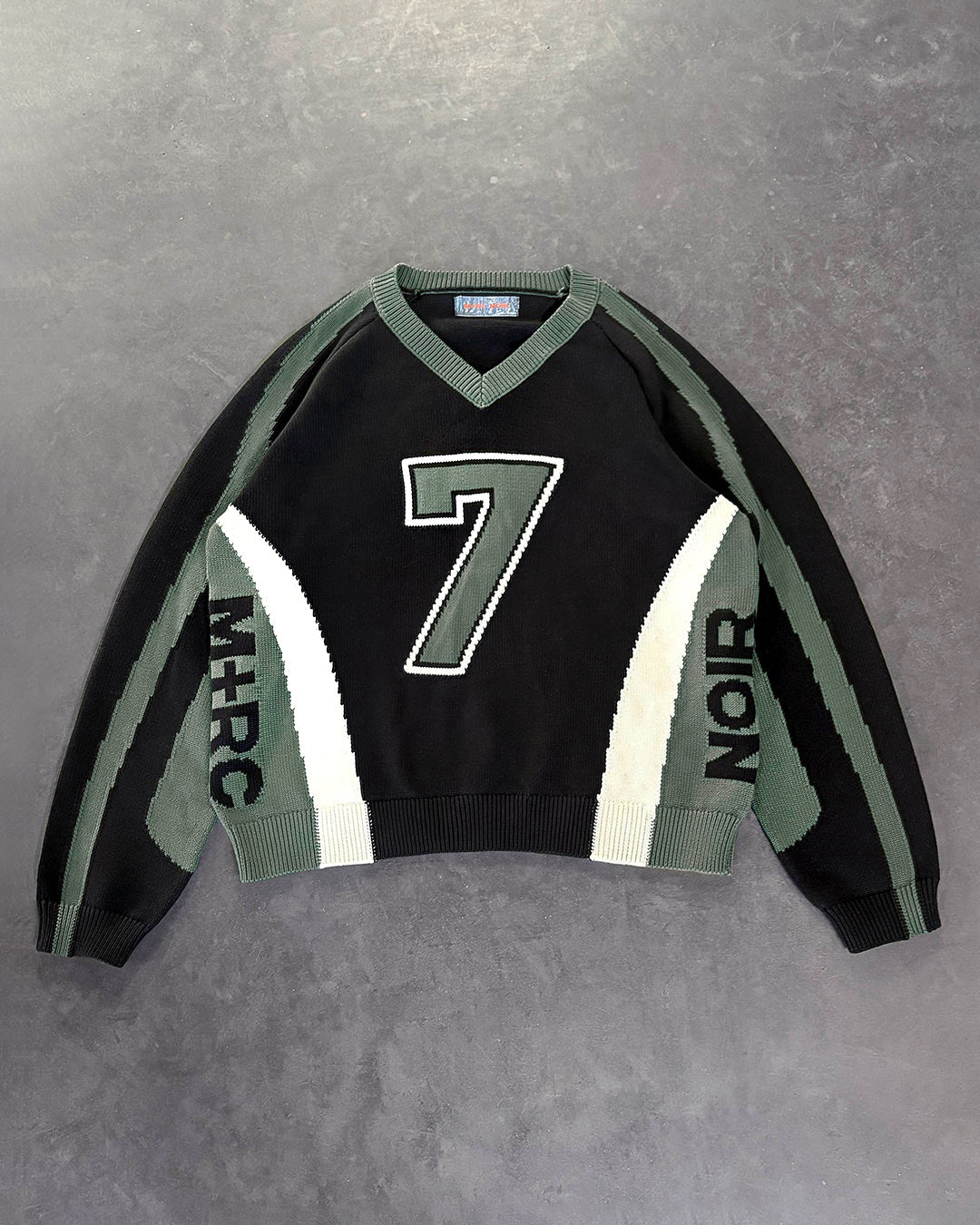 "Seven Lives" Football Knitted Sweater - mrcnoir