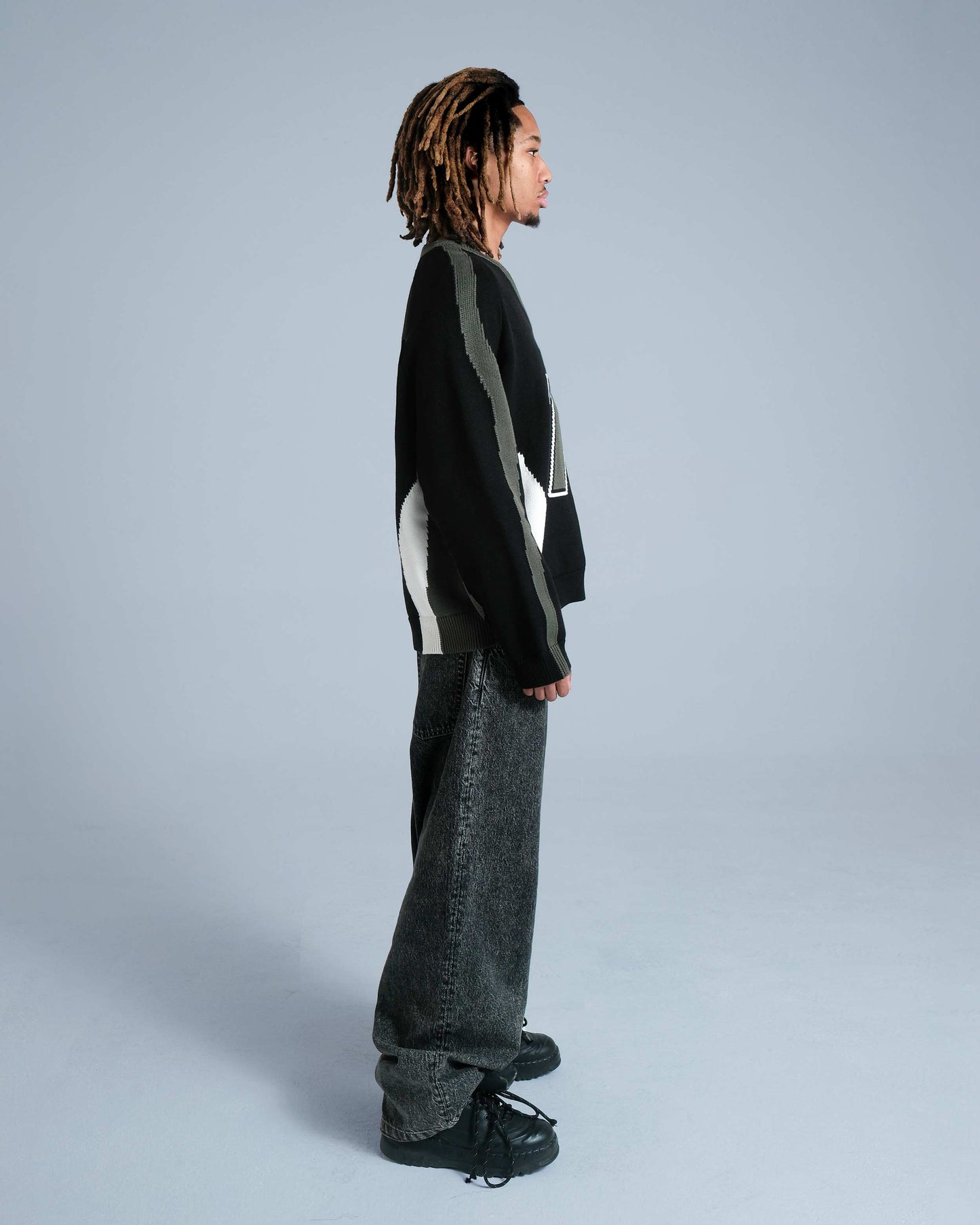 "Seven Lives" Football Knitted Sweater - mrcnoir