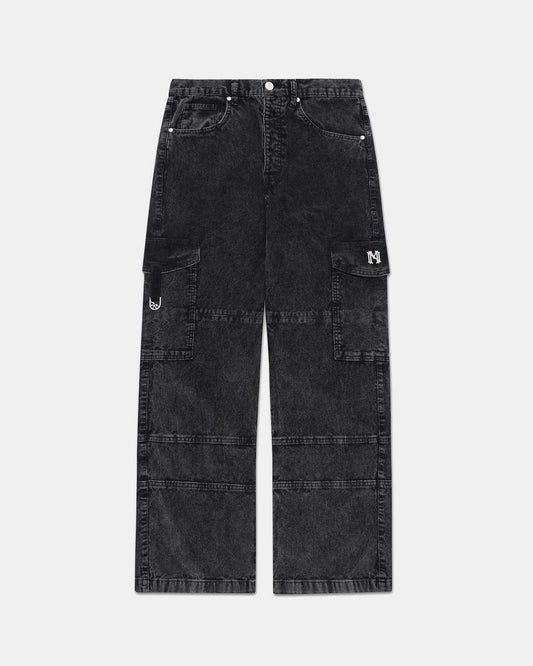 Styx Corduroy Black Cargo Pant US - mrcnoir